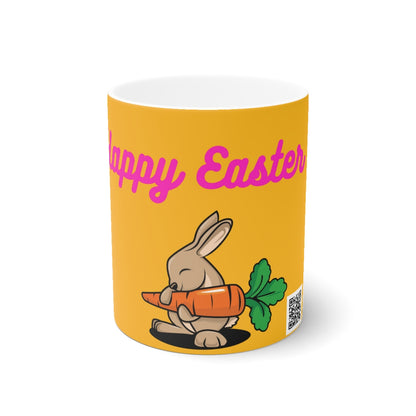 Easter Bunny White Ceramic Mug, 11oz and 15oz
