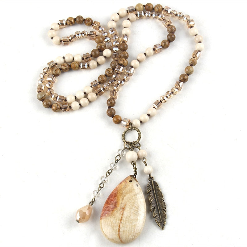 Bohemian style Glass/Stone Necklace for Women