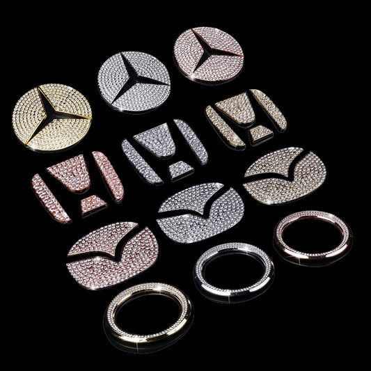 1pcs Suitable for a variety of car steering wheel decorative stickers steering wheel diamond decorative ring car decoration