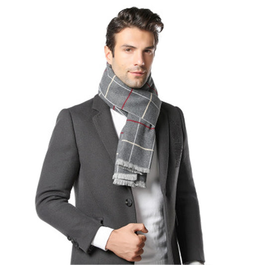 2021 New Fashion Design Men Scarves Winter Men's Cashmere Scarf High Quality Luxury Warm Neckerchief Business Scarves Dropship