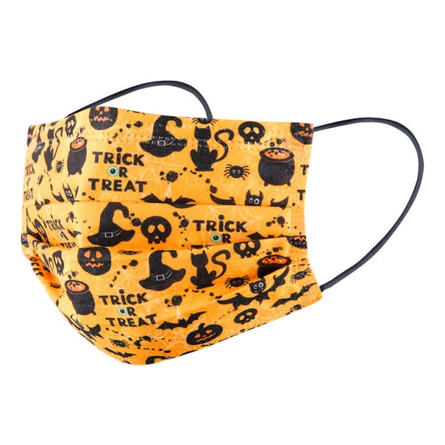 10pcAdult Sexy Disposable Adult Mouth Masks Fabric Halloween Cosplay Unisex 3 Layer Face Masks Of Leopard Printing Face Cover