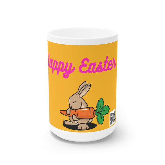 Easter Bunny White Ceramic Mug, 11oz and 15oz