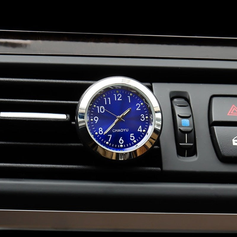 2 in 1 function Car Ornament Air Freshener Interior Decoration Luminous Clock Auto Watch Automotive Vents Clip Air Freshener