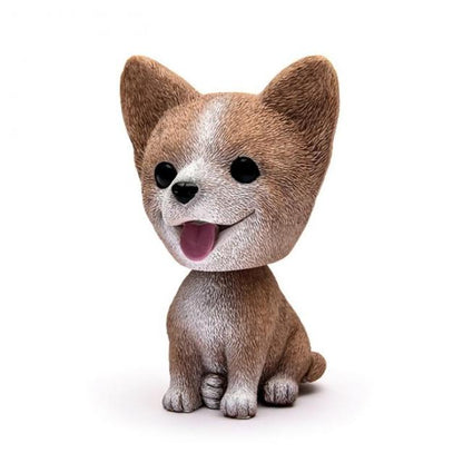 9cm Husky Teddy Pomeranian Car Shake Head Dog Ornaments Cute Nodding Decoration Gift For Car Interior Home Room Auto Accessories